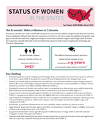 Economic Status of Women in Colorado 2018