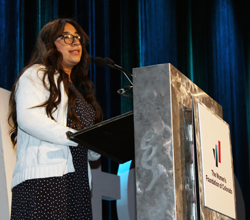 Natalie Guerra gives speech at 2021 Annual Luncheon
