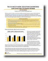 The Future of Work: Education & Workforce Gaps Affecting Colorado Women