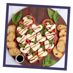 Heart Shaped Bruschetta Platter