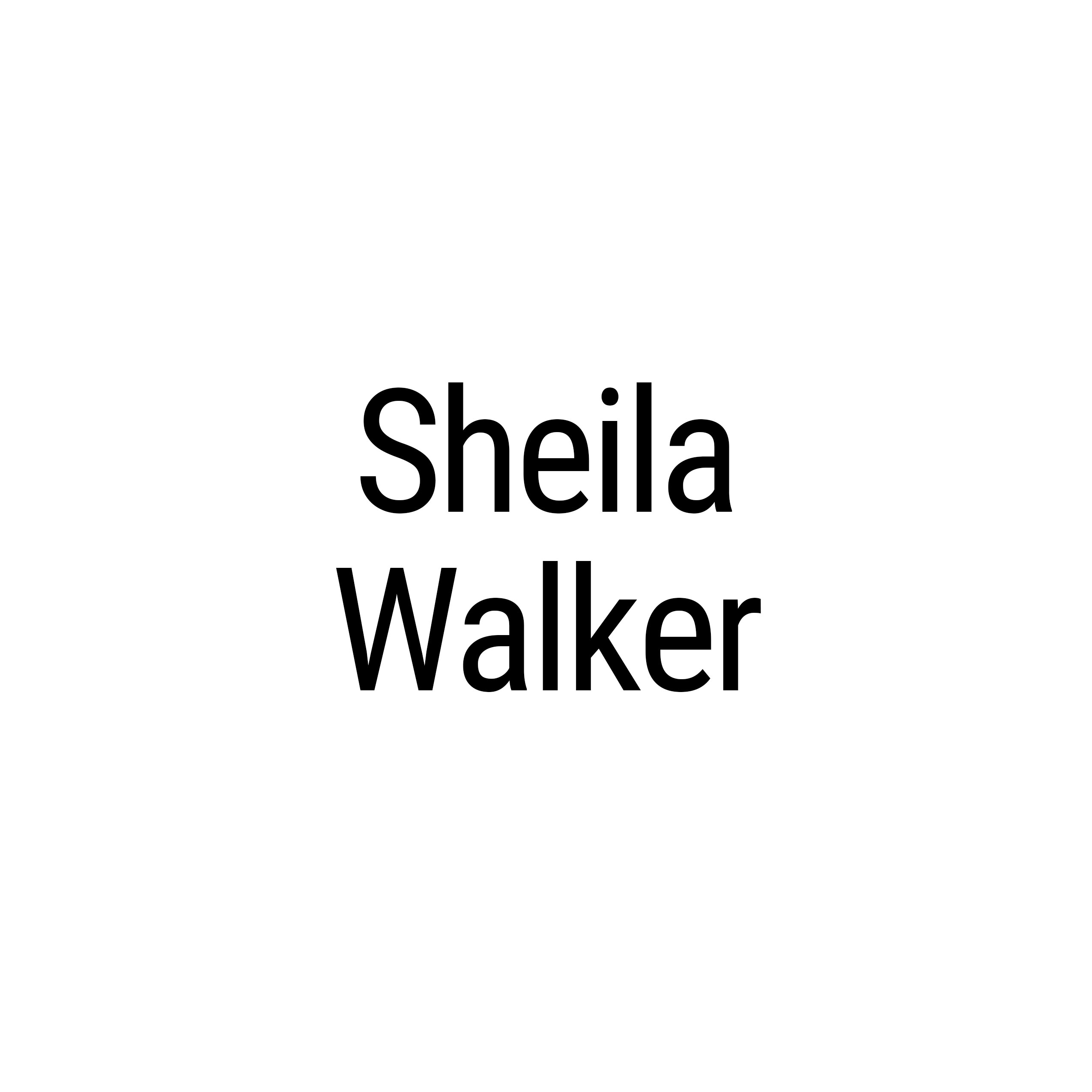 Sheila Walker name in black text on white background