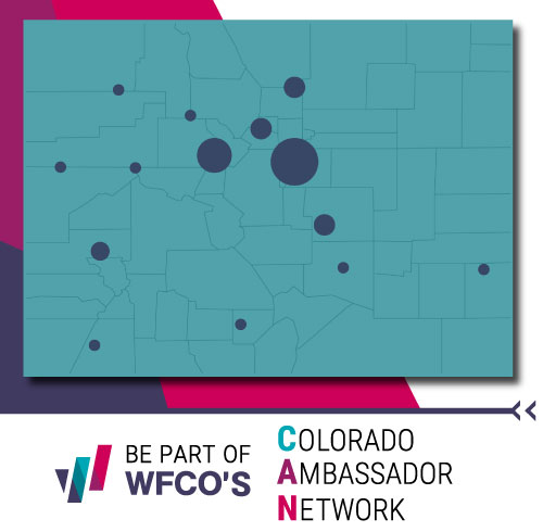 Be Part of WFCO's Colorado Ambassador Network with image of state
