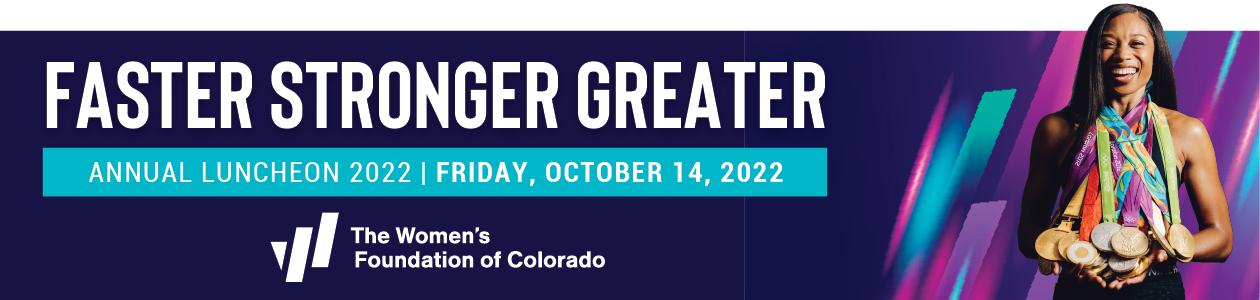 2022 Annual Luncheon Banner with Allyson Felix: Faster, Stronger, Greater