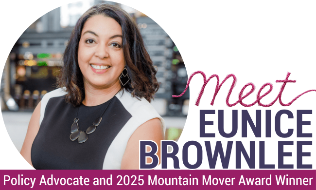 Photo of Eunice Brownlee algonside her name and title